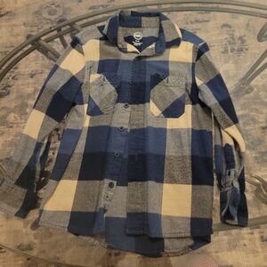 Wonder nation size 8 flannel plaid shirt button down